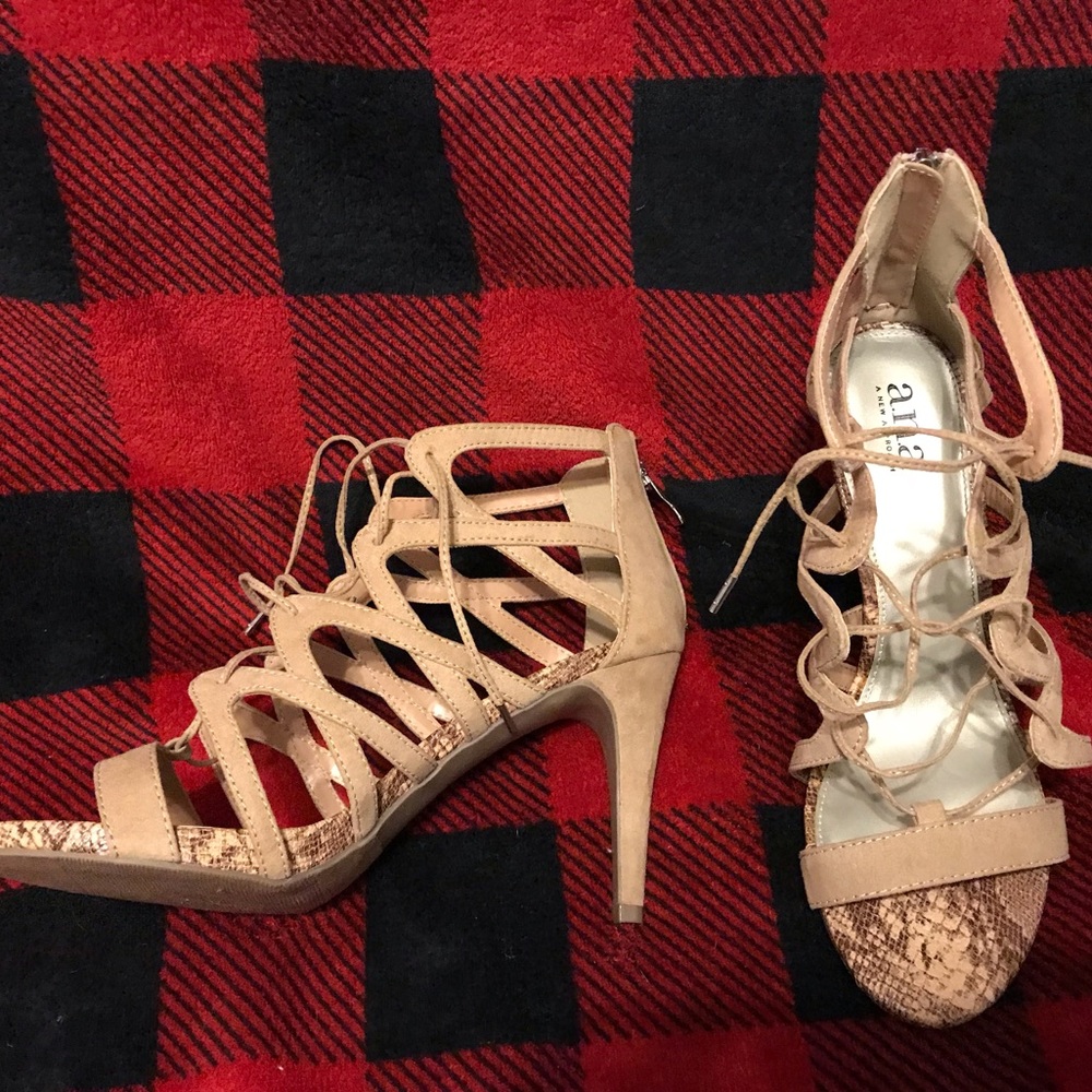 a.n.a Snakeskin Heels sz 10